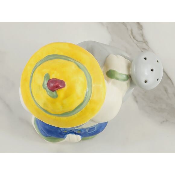 Pottery Rabbit Bunny Gardener Easter Salt Shaker 5 1/4" TIC USA Ceramic Vintage - Picture 11 of 16